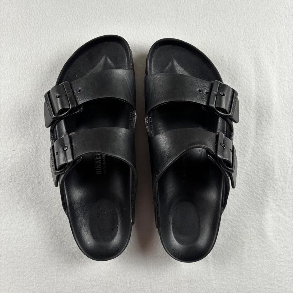 Birkenstock Arizona EVA Black Sandals Women’s 6.5 7 Double Buckle Slides